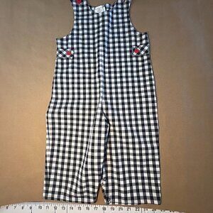 Vintage Kids Black Red Gingham Longall size 2 - Patsy Aiken Chez Ami Chez Belle